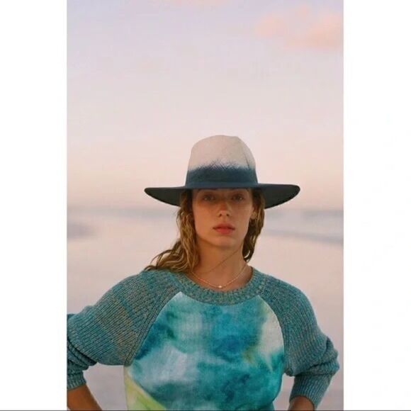 NEW Anthropologie Cloth and Stone Raglan Blue Watercolor Tie-Dye Sweater X-Small - Picture 5 of 5